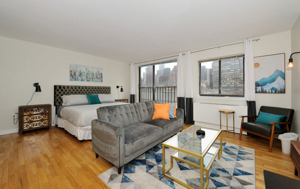 Stunning sun-filled apartment with amazing views of Midtown. This is a fully fur New York, NY Rental unit in New York · ★4.86 · Studio · 1 bed · 1 bath Entire rental unit vacation rental 44558113