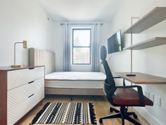 Furnished room in a brand new luxury building in Bushwick, 3rd floor (elevator b New York, NY Serviced apartment in Brooklyn · 1 bedroom · 1 bed · 1 shared bath Private room in serviced apartment vacation rental 50652635