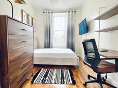 - Bright bedroom with high ceiling in prime Clinton Hill / Prime Bedstuy, right  New York, NY Serviced apartment in Brooklyn · 1 bedroom · 1 bed · 1 shared bath Private room in serviced apartment vacation rental 54120214