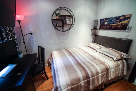 Your private room is comfortable, beautiful and luminous with a chair and and de  Condo in New York · ★4.73 · 1 bedroom · 1 bed · 2 baths Private room in condo vacation rental 854263401766388076