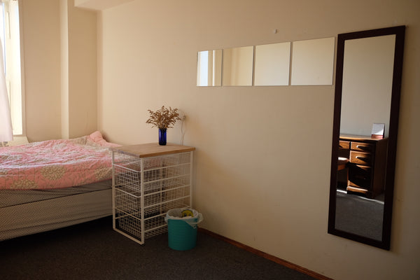 A private room with a full-sized bed, a desk, a bookshelf, a drawer, a closet, a New York, NY Rental unit in New York · ★5.0 · 2 bedrooms · 1 bed · 1 shared bath Private room in rental unit vacation rental 21913859