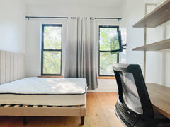 - Furnished room in a brand new construction building, Central AC, washer/dryer  New York, NY Serviced apartment in Brooklyn · 1 bedroom · 1 bed · 1 shared bath Private room in serviced apartment vacation rental 53106068