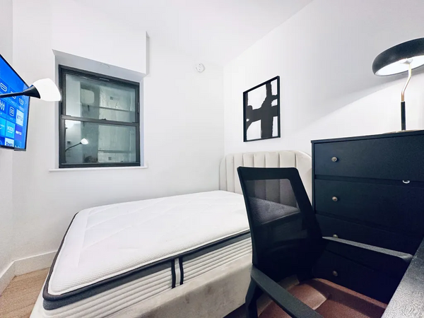 Furnished room in a brand new luxury building in Bushwick, 3rd floor (elevator b New York, NY Rental unit in Brooklyn · ★New · 1 bedroom · 4 beds · 1 shared bath Private room in rental unit vacation rental 1060678687948076711