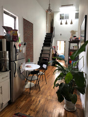 Sunny Bushwick apartment with high ceilings and hardwood floors. Large kitchen a New York, NY Rental unit in Brooklyn  · 1 bedroom · 1 bed · 1 shared bath Private room in rental unit vacation rental 24906413