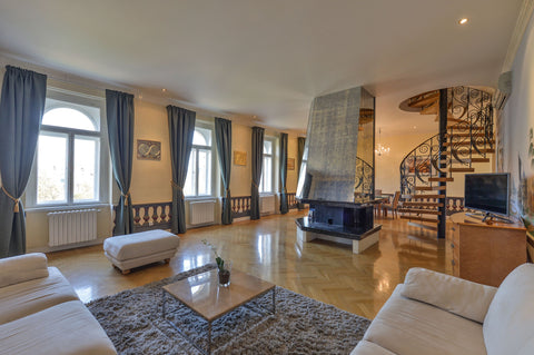 An impressive Neo-Baroque corner building facing a spectacular and suggestive la Prague, Czechia Neo-baroque Apartment with a View Entire rental unit vacation rental 21213205