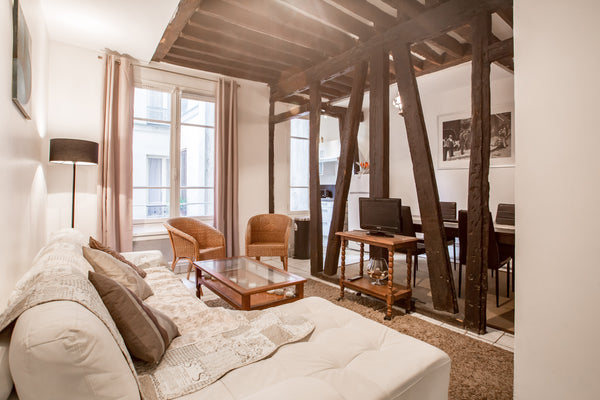 My charming, old and new style flat is located in the best area of Paris 
