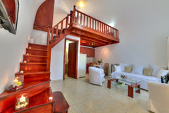 Studio is suitable for three persons, is fully equipped with wooden loft, 1 doub Greece Studio with Partial Sea View - Split Level Private room in rental unit vacation rental 12501979