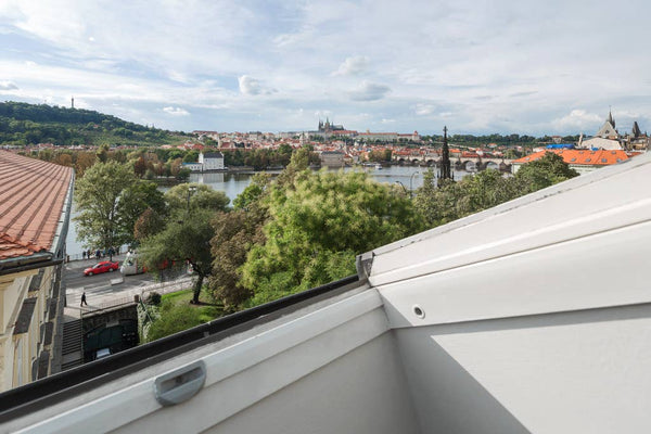 Great apartment with terrace and lovely views to the city (Charles bridge, Pragu Czechia SPECTACULAR views guaranteed with A/C! Entire rental unit vacation rental 5865619