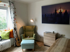 A bright, cozy and private room is located in quiet area. Shops, bus and tram ve  Cozy room in beautiful location Private room in serviced apartment vacation rental 45159445