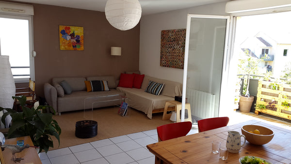 T2 grand séjour + 1 chambre lit double, exposé Est/Sud, sans vis-à-vis, terrasse Bordeaux, France T2 lumineux & calme - Gare St-Jean à 3 arrêts Tram Entire rental unit vacation rental 19955238