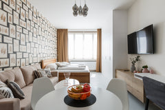 Make yourself comfortable at our amazing designer studio in the city center, hos Prague, Czechia Wenceslas Square · Stunning Designer Studio Entire serviced apartment vacation rental 24957625