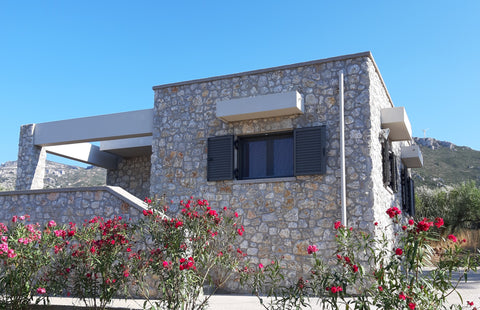 A newly built 50sq.m. stone country house amid the private olive grove in the ou  Stone house in the olive grove Entire home vacation rental 41334493