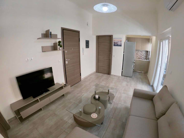 This one bedroom with balcony apartment is located in Neos Kosmos area. It is ne Greece Athena Smart Apartment Entire rental unit vacation rental 44355907