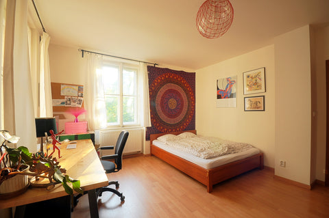 Apartment with 1 bedroom (double bed, desk), kitchen (fridge, oven, stove, jug k Prague, Czechia Beautiful apartment with a garden Entire rental unit vacation rental 17045009