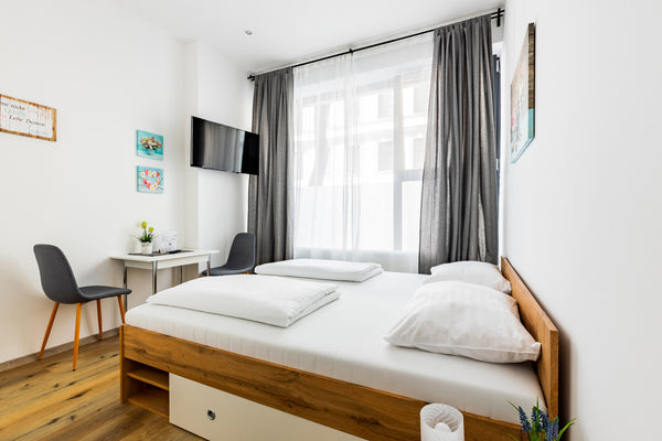 The modern furnished accommodation offers space for two guests and is located in Vienna, Austria CHARMING AND COZY APARTMENT Private room in condo vacation rental 33986343