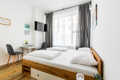 The modern furnished accommodation offers space for two guests and is located in Vienna, Austria CHARMING AND COZY APARTMENT Private room in condo vacation rental 33986343