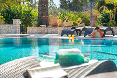 Double rooms have a double bed anatomic mattress,Satellite TV,bathroom,shower,pr Greece Double with Terrace POOL & BBQ Elefteria Entire home vacation rental 32231430
