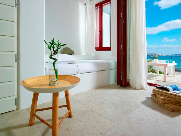 Located literally in front of the beach,  our accommodation promises you moments Greece Beachfront Premium suite with private beach area Cycladic home vacation rental 21158074