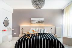 Wake up to a gorgeous minimalist-inspired home that is elevated by bold patterns Greece Modern Designer Home near Philopappous Hill and Acropolis Entire serviced apartment vacation rental 25569016