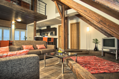 This untypical 3 bedroom penthouse apartment situated at the 3rd floor (no lift) Prague, Czechia R31-Huge 3bdr 2bth Penthouse 2min. Old Town Square Entire serviced apartment vacation rental 287734