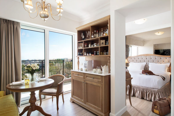 Inspired by the great Cretan poet Vincenzo Kornaros, refined decorative details   V Suite Sea View Room in boutique hotel vacation rental 567824075660418927