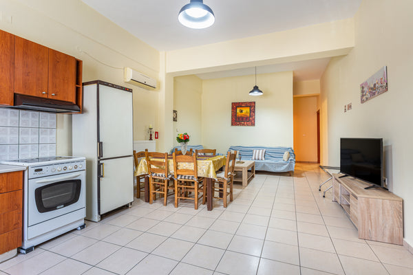 The apartment located at Nikolaou Plastira 39, Mounries on the ground floor.It i Chania, Greece Neva House in Chania Entire condo vacation rental 609380175921529817