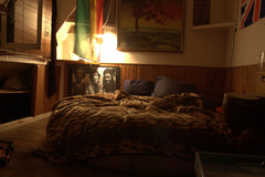This studio, under the parisian eaves, is far from the city noise and doesn't ev Paris, France Love nest with ROUND BED near Gare de l'Est Entire rental unit vacation rental 7241702