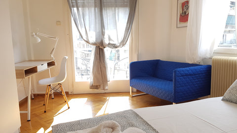 A large apartment of 80 sqm, sunny, airy and renovated, on the 3rd floor located Athens, Greece Lemon Apartment - Athens Center, 3 BD, 1 BATH Entire condo vacation rental 53056102