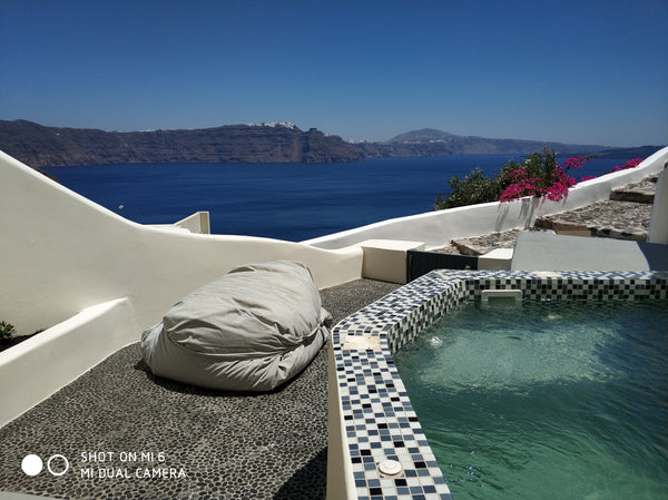 Perched on the cliffs of Oia, Blue Canaves Villa offers traditional, Cycladic-st Oia, Greece BLUE CANAVES Entire villa vacation rental 54397532