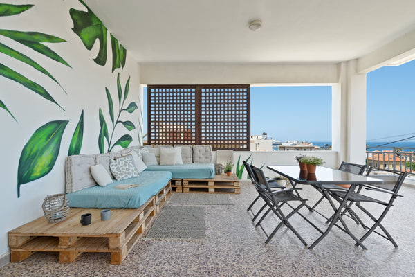 This spacious second-floor apartment hosts breath-taking views of both the city  Chania, Greece Sea, City and Mountain View Apartment Entire rental unit vacation rental 42507174