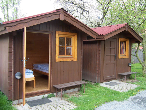 Wooden bungalow located in a green garden of a family run campsite.<br />Two bed  Bungalow 3 Private room in cabin vacation rental 40753361