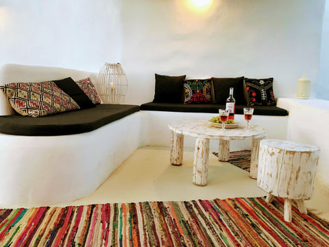 A small, two floors bioclimatically designed house, set within traditional Greek Athens, Greece Boutique House with sea view in Santa Maria Cycladic home vacation rental 30934244