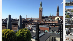 Indretningen er moderne med designerkøkken, marmorgulve, lysindfald fra 2 store  Copenhagen, Denmark Tagterrasse - udsigt over byens tage 360 grader Entire rental unit vacation rental 17955568