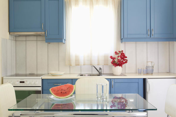 It is 55 sqm in floor area and consists of two floors, the second level of which Greece Honeymoon villa with sea view, breakfast Room in aparthotel vacation rental 4866147