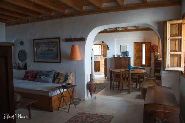 Cottage Petros (151 m²)  is one of the 3 secluded spacious self catering cottage Greece Petros Cottage Shared Pool Sea View Cycladic home vacation rental 9880522