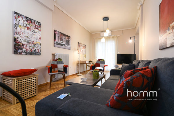 Lovely 4th floor 2 bedroom apartment in Ambelokipi  .<br />Fully equipped kitche Athens, Greece 88m² Central Apartment next to Ambelokipi metro Entire rental unit vacation rental 32300620