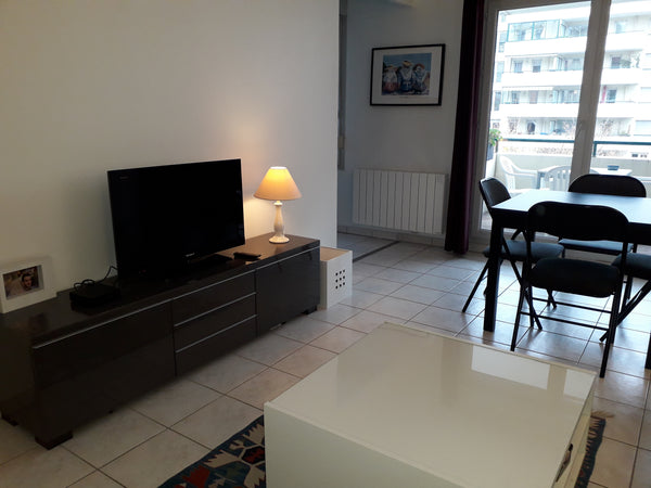 Dans immeuble récent, appartement F2 (51 m2) plus balcon (8 m2), donnant sur jar Lyon, France Lyon Confluence, beau T2 au calme Entire rental unit vacation rental 30120462