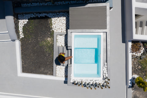 A cozy modern suite with the traditional island style that suits the gorgeous is Greece Blue White Suites "Junior Suite with Hot Tub" Entire condo vacation rental 43937509