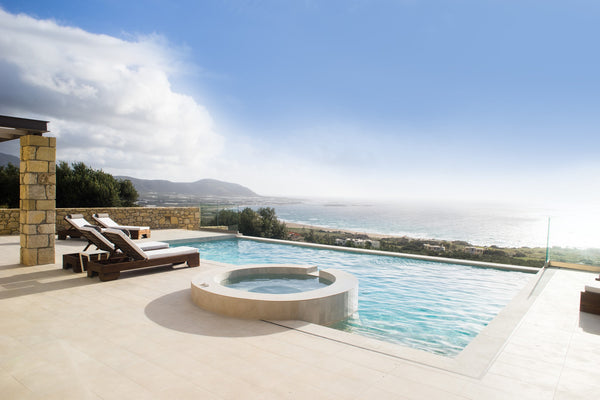 The Villa covers an area of 153sqm. It has two levels and it is built with all d Chania, Greece Bespoke 3*heated pool, jacuzzi, sauna* & sea view Entire villa vacation rental 48745786