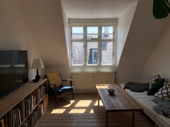 Cozy and spacious Nørrebro rooftop apartment with balcony, located in the cool S Copenhagen, Denmark Spacious rooftop apartment in Nørrebro Entire rental unit vacation rental 35446145