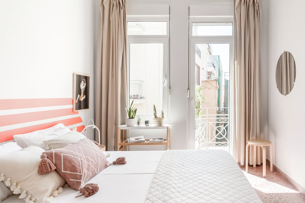 A variety of houseplants thrive in sunny windows in this bright space with cool  Athens, Attica, Greece Colorful Flat With a Balcony in Historic Monastiraki Entire rental unit vacation rental 30146528