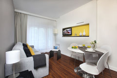 The 1-Bedroom Deluxe provides adequate space. It can accommodate a family or gro Brussels, Belgium Citadines Sainte-Catherine Brussels, 1-Bdr Apt Room in aparthotel vacation rental 53179022