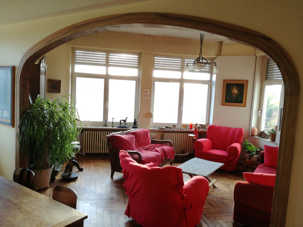 Appartement des années 30, ambiance rétro, intérieur stylé, proximité ULB et boi Brussels, Belgium Grand appartement 90m2 très lumineux et chaleureux Entire rental unit vacation rental 21483571