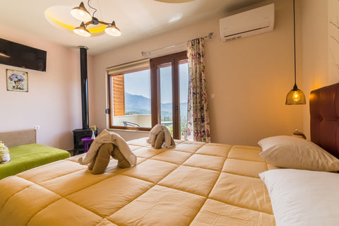 A traditional family hotel in the heart of Crete, situated in the village Throno Crete, Greece Mountain View Room Private room in bed and breakfast vacation rental 615606251659061741