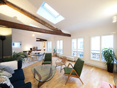 Nice view of the Sacré Coeur and calm ambience with the courtyard. Highly regard Paris, France ❤️ Loft facing Montmartre by south Pigalle Entire rental unit vacation rental 9387646