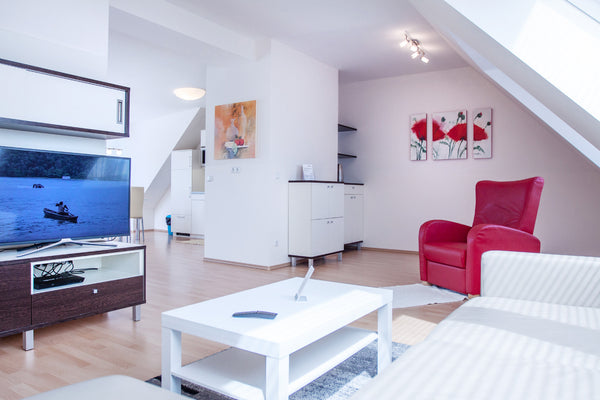 Spacious & modern furnished apartment with small private terrace, which is perfe Vienna, Austria Spacious Attic Apartment on 2 storeys Entire serviced apartment vacation rental 3109829