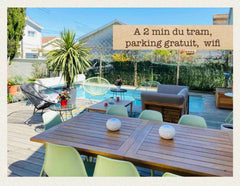 Remboursement si restriction de déplacement <br /> <br />Nous serons ravis de vo Mérignac, France Rare!Villa piscine privée chauffée proche tram A Entire home vacation rental 36016659