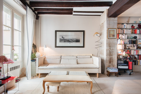 Carefully decorated to follow Feng Shui principles, exposed beams in both ceilin Paris, France The Eiffel Tower Cocoon in Chic 7th arrondissement Entire rental unit vacation rental 6717152
