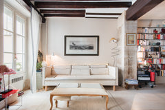 Carefully decorated to follow Feng Shui principles, exposed beams in both ceilin Paris, France The Eiffel Tower Cocoon in Chic 7th arrondissement Entire rental unit vacation rental 6717152