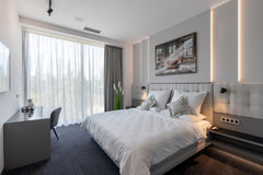 Indulge yourself in the luxury of air-conditioned rooms with a modern design, th  KING-BED Lux AIR-BNB w/AC&free Minibar in Karlín! Entire rental unit vacation rental 650054502700183849